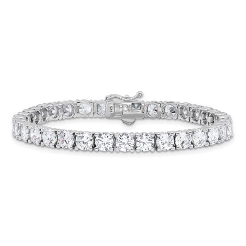 Elegant Sterling Silver CZ Tennis Bracelet